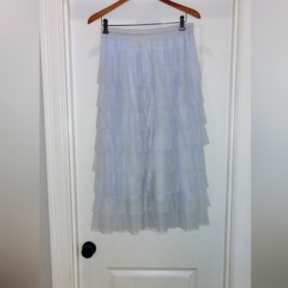 Fun , Layered Tulle Midi Skirt
